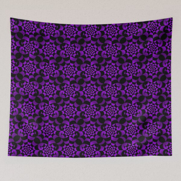 Item preview, Enchanted Web -  Purple and Black Spider Web Halloween Pattern  designed and sold by BlackthornDsign.