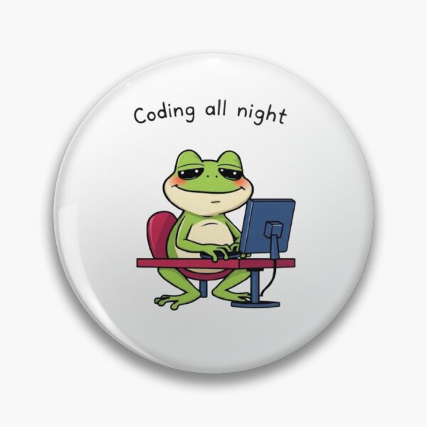 Item preview, Sleepy Coding Frog - Funny Programmer Meme designed and sold by Ayymann21.