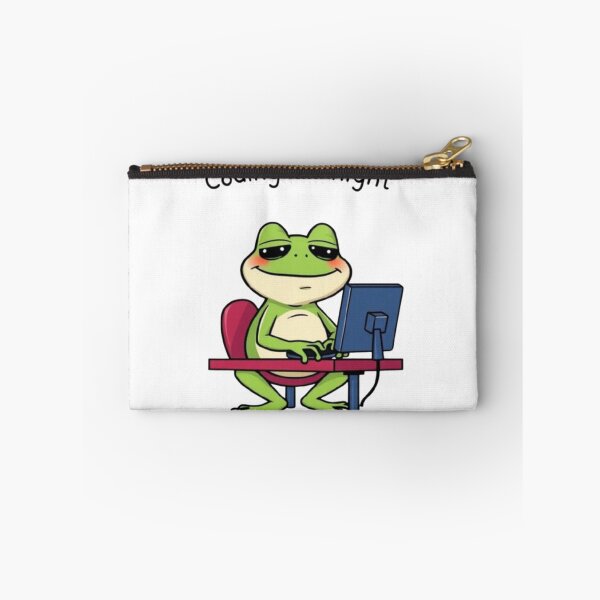 Item preview, Sleepy Coding Frog - Funny Programmer Meme designed and sold by Ayymann21.