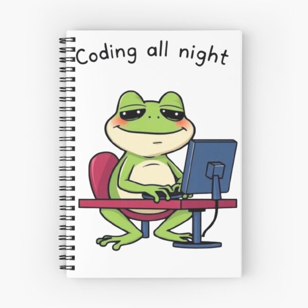 Item preview, Sleepy Coding Frog - Funny Programmer Meme designed and sold by Ayymann21.