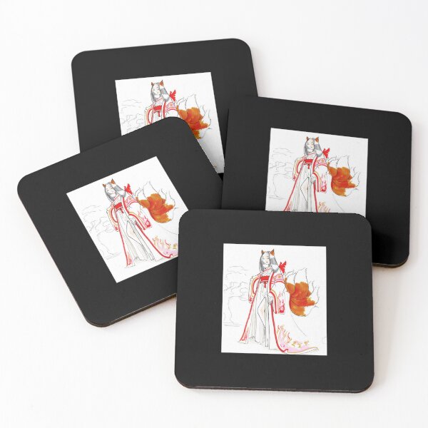 Item preview, Mythical Fox Girl in Traditional Attire designed and sold by Stephsabas.