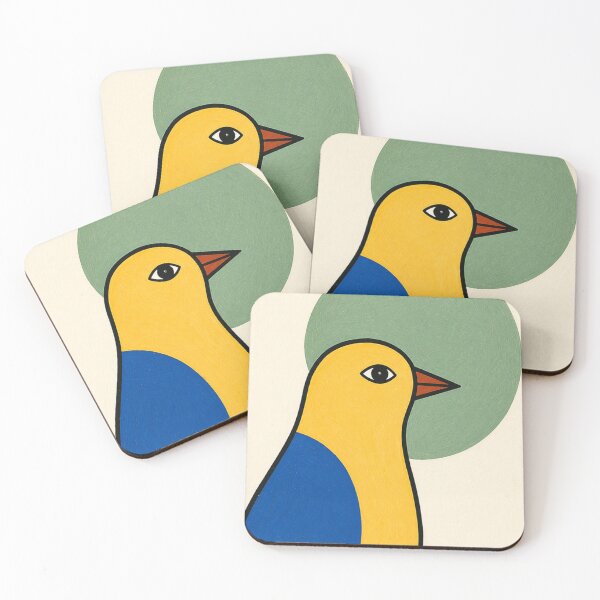 Item preview, "Bird Before the Green Sun" - Modern Bird Art  designed and sold by Filora Atelier | Bird Art.