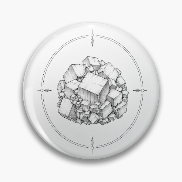 Item preview, Galena Emblem | Minimal Nordic Mineral Illustration designed and sold by Norvian.