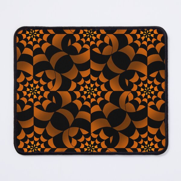 Item preview, Enchanted Web -  Orange and Black Spider Web Halloween Pattern designed and sold by BlackthornDsign.