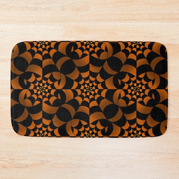 Item preview, Enchanted Web -  Orange and Black Spider Web Halloween Pattern designed and sold by BlackthornDsign.