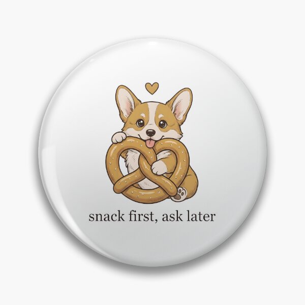 Item preview, Cute Corgi with Pretzel Design | Dog Lover & Bakery Snack Gift designed and sold by StickerNestYou.