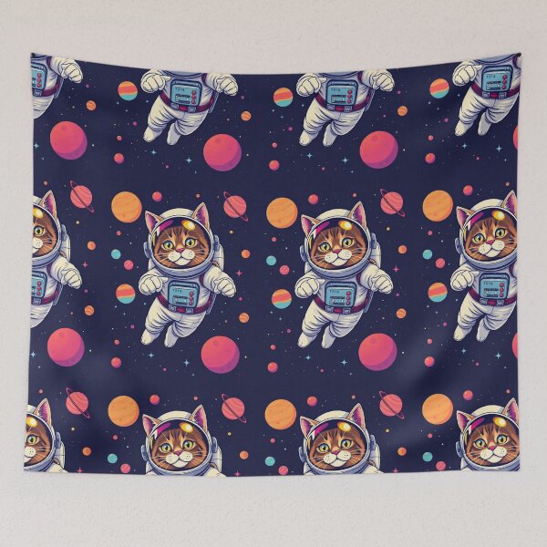 Item preview, Retro Astronaut Cat Space Adventure designed and sold by Ayymann21.