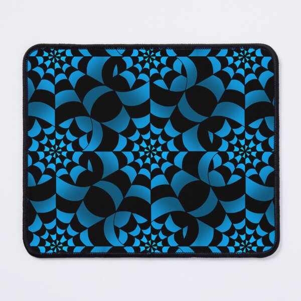 Item preview, Enchanted Web - Aqua and Black Spider Web Halloween Pattern designed and sold by BlackthornDsign.