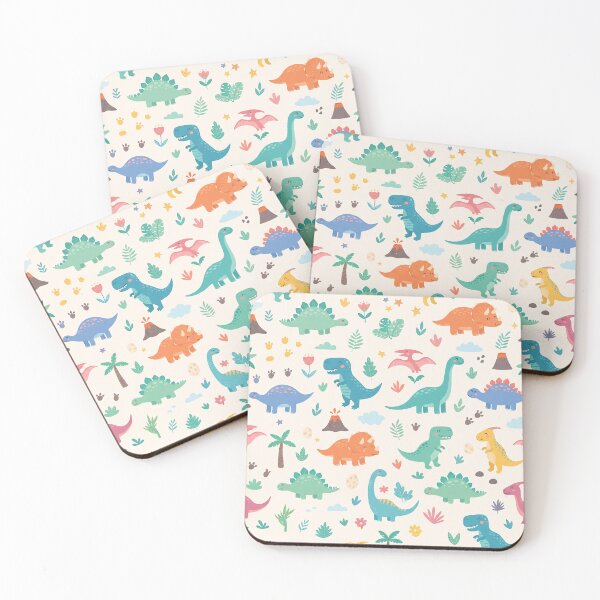Item preview, dinosaur children playground colourful funny pattern trex designed and sold by patterngang60s.