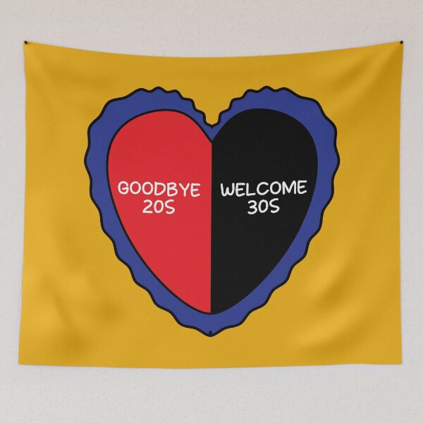 Item preview, Goodbye 20s welcome 30s birthday cake red black designed and sold by fluffyfamcraft.