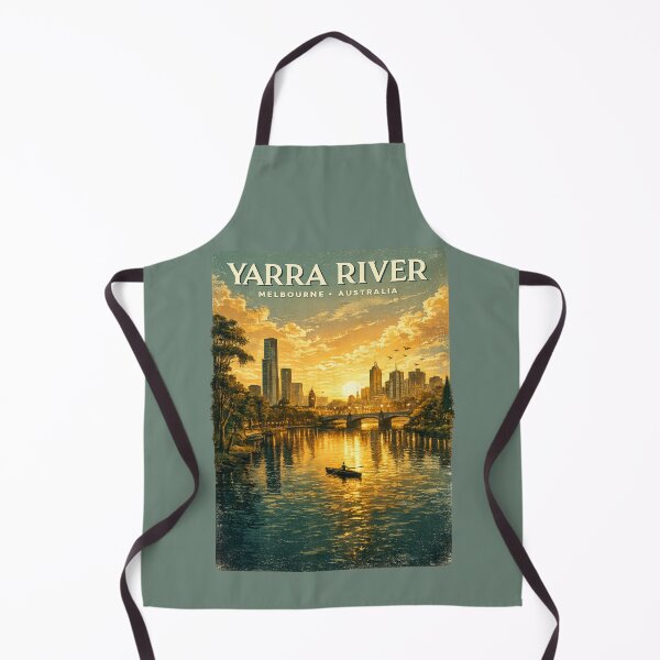 Item preview, Melbourne Skyline Vintage Travel Poster | Yarra River Australia Retro City Print | Melbourne Gift designed and sold by Globalcitytees.