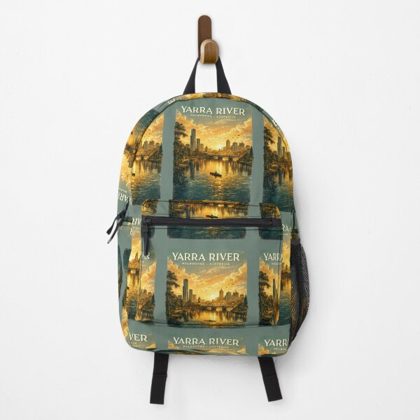 Item preview, Melbourne Skyline Vintage Travel Poster | Yarra River Australia Retro City Print | Melbourne Gift designed and sold by Globalcitytees.