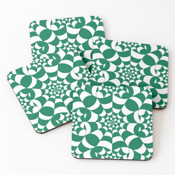 Item preview, Mesmerising Web -  Green and White Spider Web Halloween Pattern  designed and sold by BlackthornDsign.