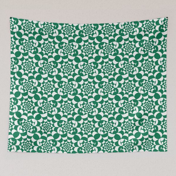 Item preview, Mesmerising Web -  Green and White Spider Web Halloween Pattern  designed and sold by BlackthornDsign.
