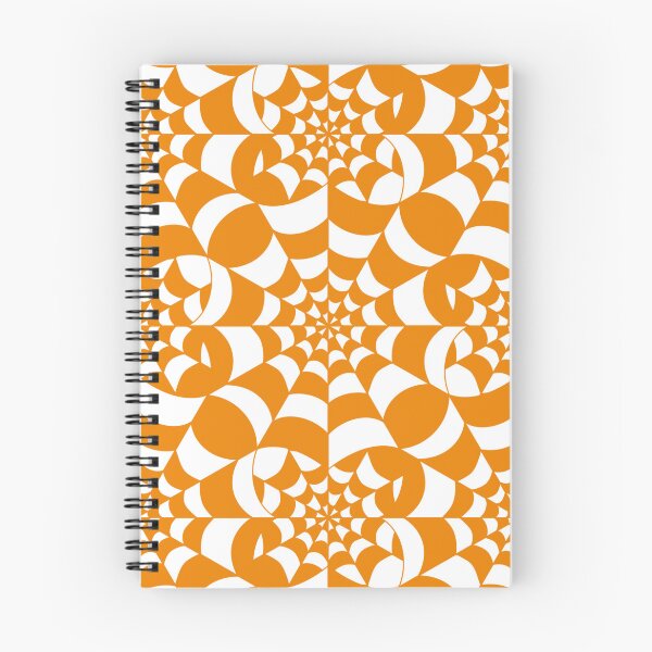 Item preview, Mesmerising Web -  Orange and White Spider Web Halloween Pattern  designed and sold by BlackthornDsign.