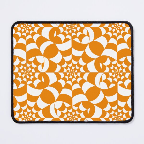 Item preview, Mesmerising Web -  Orange and White Spider Web Halloween Pattern  designed and sold by BlackthornDsign.