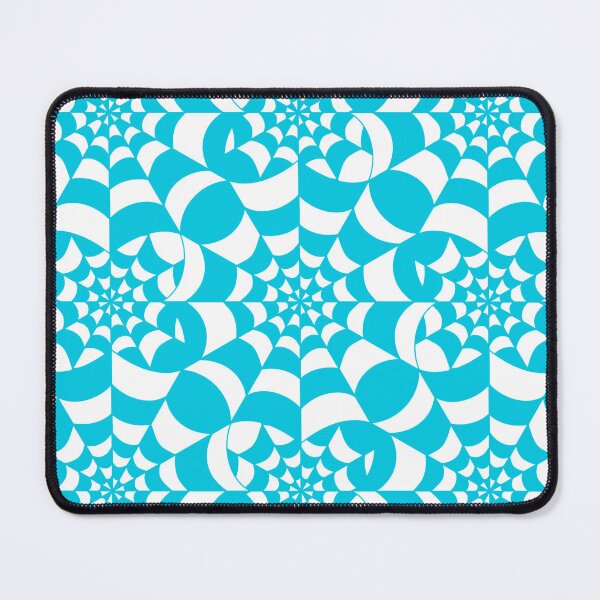 Item preview, Mesmerising Web - Aqua and White Spider Web Halloween Pattern designed and sold by BlackthornDsign.