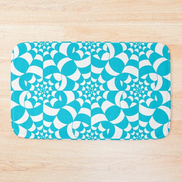 Item preview, Mesmerising Web -  Aqua and White Spider Web Halloween Pattern  designed and sold by BlackthornDsign.