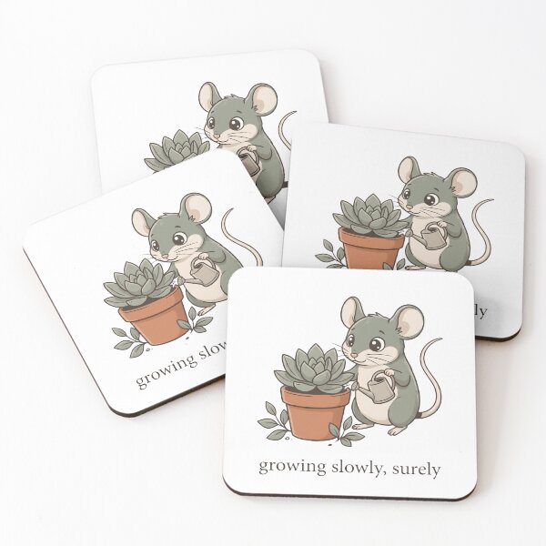 Item preview, Cute Mouse Watering Succulent Plant | Plant Lover & Gardening Gift designed and sold by StickerNestYou.