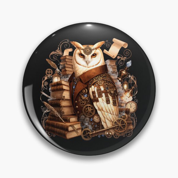 Item preview, Steampunk Librarian Owl designed and sold by Neural-canvas.