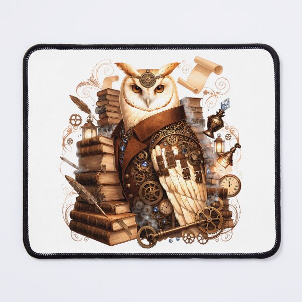Item preview, Steampunk Librarian Owl designed and sold by Neural-canvas.