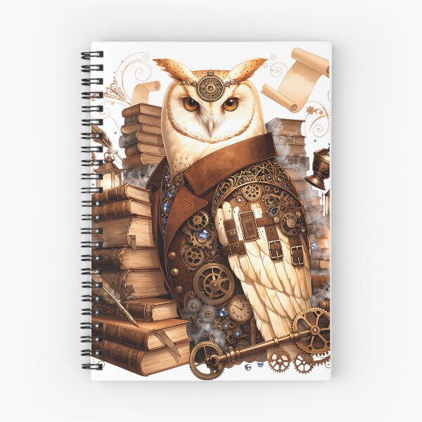 Item preview, Steampunk Librarian Owl designed and sold by Neural-canvas.