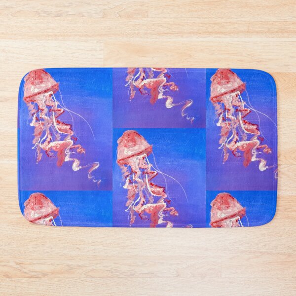 Item preview, Pink Jellyfish in Purple Water designed and sold by ArtwithaFriend.