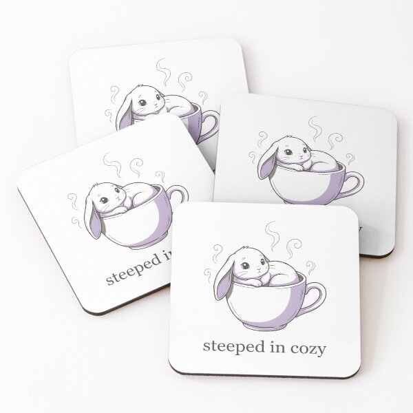 Item preview, Cute Bunny in Coffee Cup Design | Cozy Rabbit Lover Gift designed and sold by StickerNestYou.