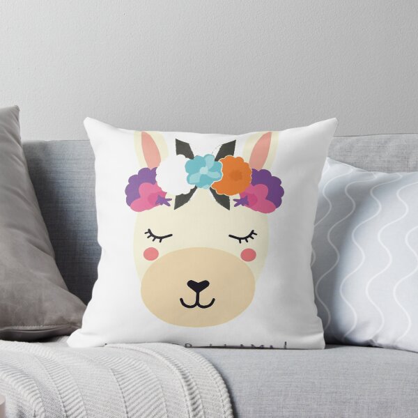 Item preview, No Prob-Llama Cute Flower Crown Llama designed and sold by lht6474.