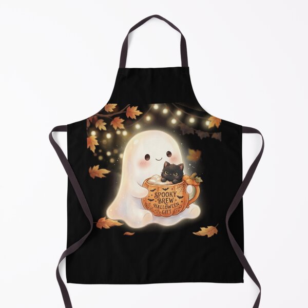 Item preview, Cozy Ghost Spooky Brew Cute Black Cat Gift designed and sold by Zizo-DR44.