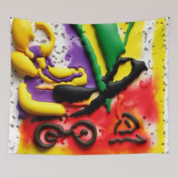 Item preview, golden relics C burst colorful geometric abstract design designed and sold by SmashingDeals.