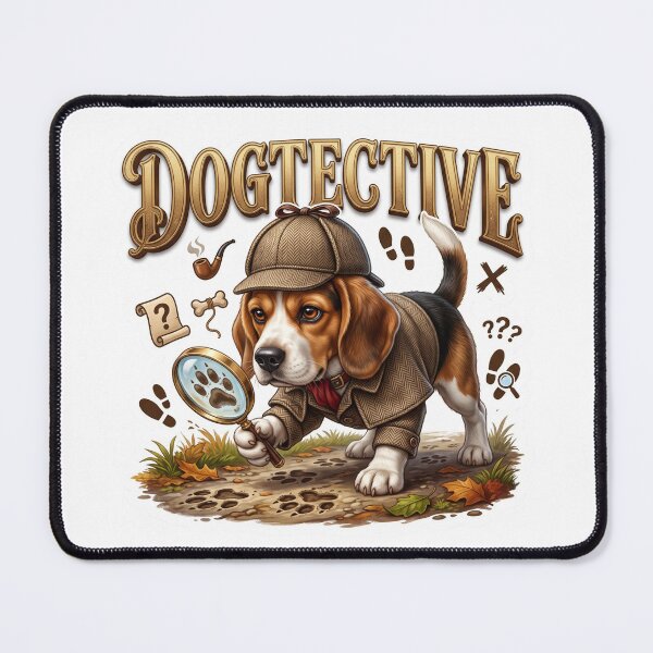 Item preview, Dog Detective Beagle Mystery Illustration designed and sold by pradeepvisuals.