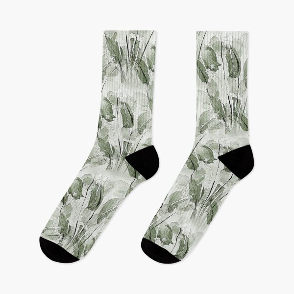 Item preview, Spring Painterly Green Garden Flowers  designed and sold by Artistestella.