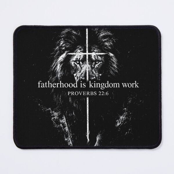 Item preview, Fatherhood is Kingdom Work Retro Faith Based Lion Cross designed and sold by James Kelly.