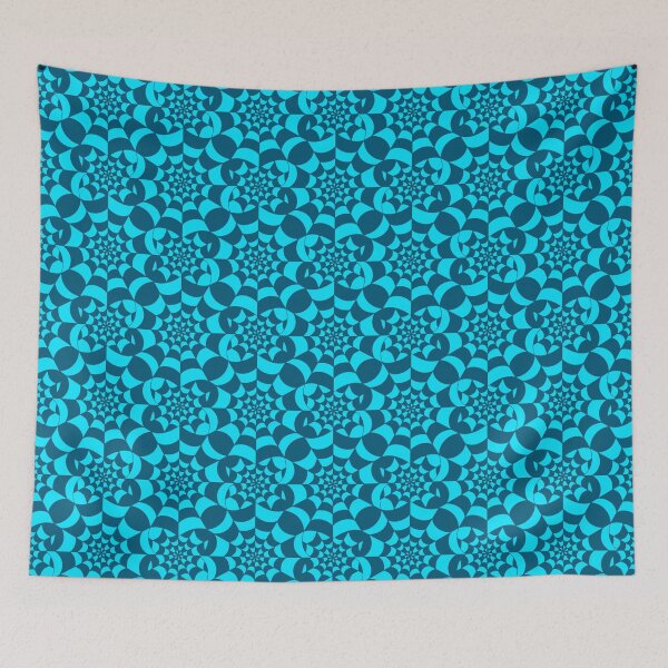 Item preview, Mesmerising Web -  Aqua Spider Web Halloween Pattern  designed and sold by BlackthornDsign.