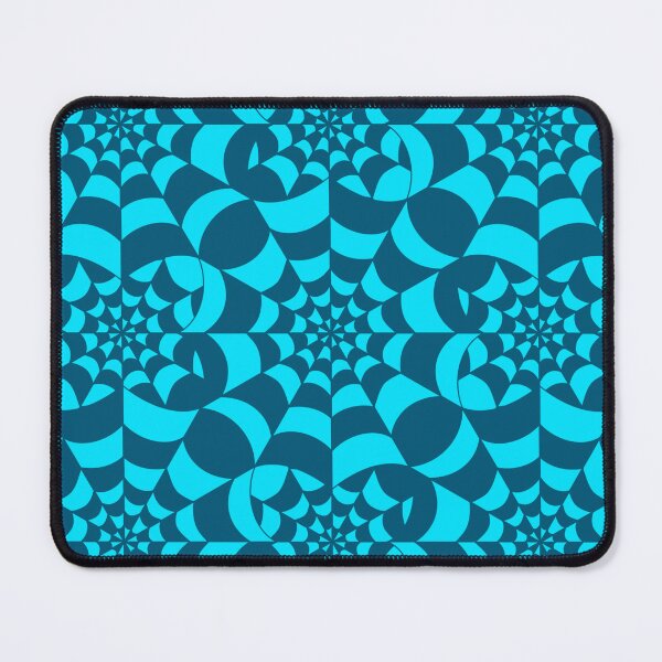 Item preview, Mesmerising Web - Aqua Spider Web Halloween Pattern designed and sold by BlackthornDsign.