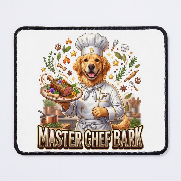 Item preview, Dog Chef Golden Retriever Cooking Art designed and sold by pradeepvisuals.