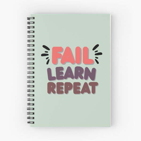 Item preview, Fail Learn Repeat – Motivational Growth Mindset Quote designed and sold by WallMuseStudio .