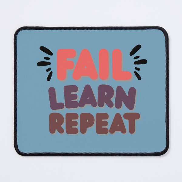 Item preview, Fail Learn Repeat – Motivational Growth Mindset Quote designed and sold by WallMuseStudio .