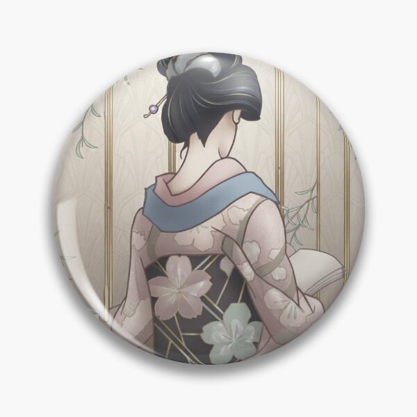 Item preview, Neo Nihon-ga 夢二 着物の女性 後ろ姿 日本画アールデコ風 designed and sold by misaeklm.