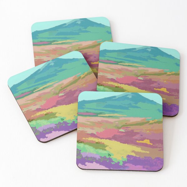 Item preview, Pastel Peaks – Modern Colorful Mountain Landscape Painting designed and sold by 83oranges.com.