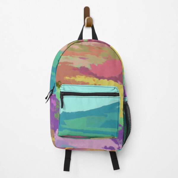 Item preview, Pastel Peaks – Modern Colorful Mountain Landscape Painting designed and sold by 83oranges.com.