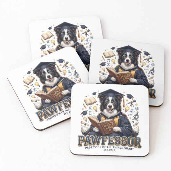 Item preview, Dog Professor Border Collie Smart Art designed and sold by pradeepvisuals.