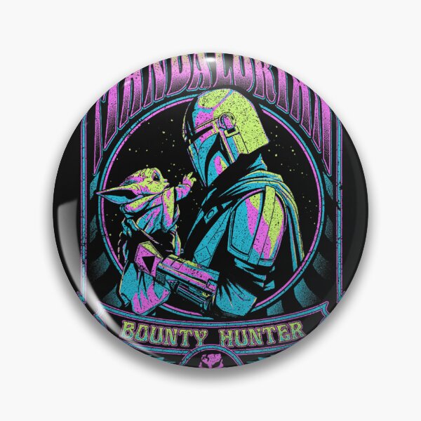Item preview, The Mandalorian Mando & Grogu Neon Poster Square designed and sold by James Kelly.