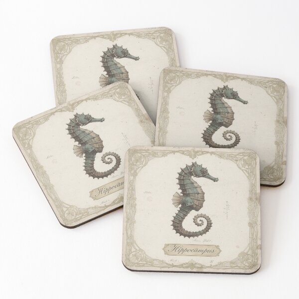 Item preview, Vintage Seahorse Specimen Natural History Plate designed and sold by PictorialWhimsy.