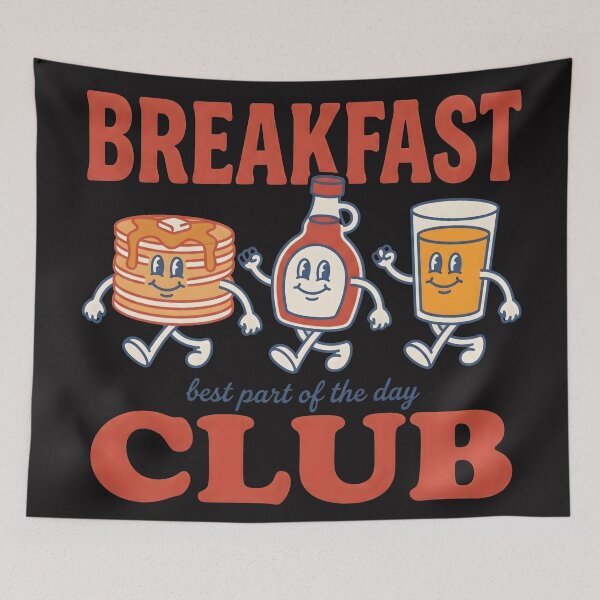 Item preview, Breakfast Club Pancakes Maple Syrup Orange Juice Graphic T-Shirt designed and sold by StickerNestYou.