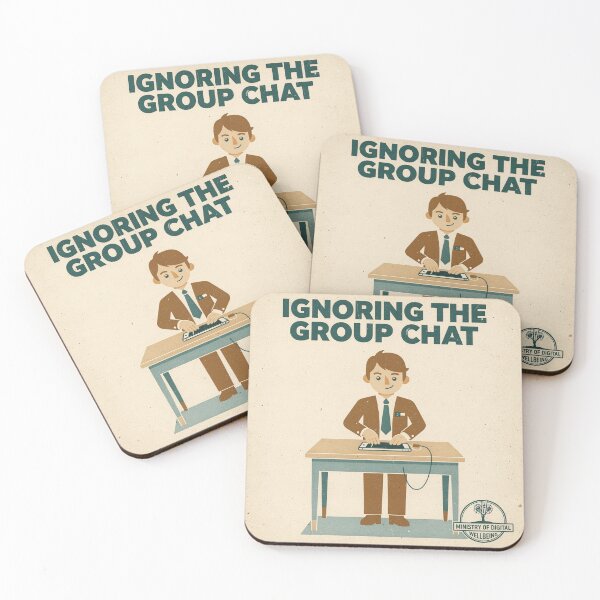 Item preview, Ministry of Ignoring the Group Chat Retro Poster designed and sold by PictorialWhimsy.