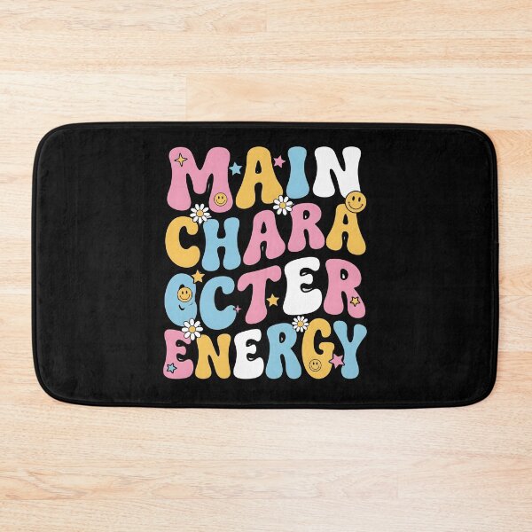 Item preview, Main Character Energy Cute Retro Typography T-Shirt | Positive Aesthetic Smiley Gift designed and sold by StickerNestYou.