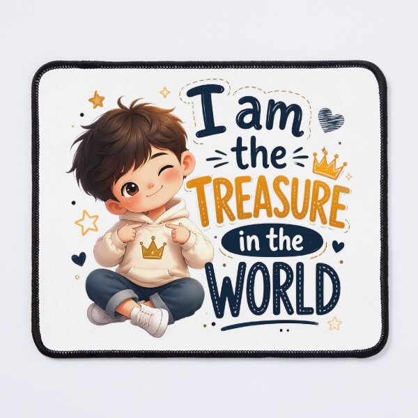 Item preview, I Am the Treasure in the World – Cute Self-Love & Confidence Cartoon Kids Design designed and sold by HoMya.