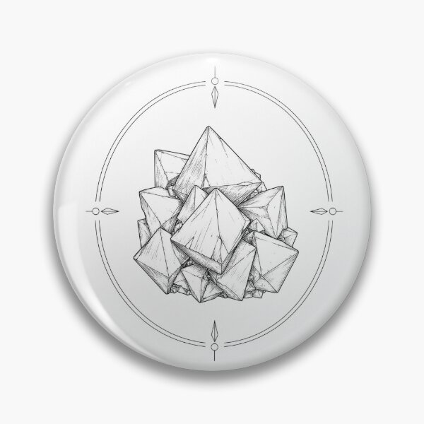 Item preview, Chalcopyrite Emblem | Minimal Nordic Mineral Illustration designed and sold by Norvian.